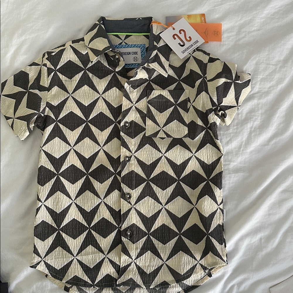 Sovereign Code Black and Cream Patterned Shirt